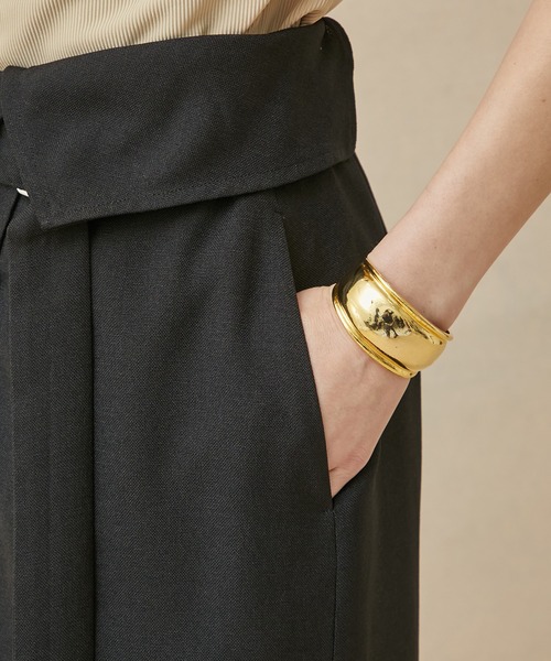 PUBLIC TOKYO（パブリックトウキョウ）の「リネンライクラップタイトスカート（スカート・レディース・ベージュ/ブラック/ダークグレー/パープル・1/2）」の10枚目の写真