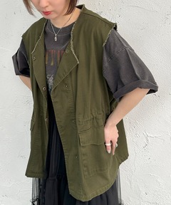 コットンカットワーク刺繍ポンチョブラウス（シャツ/ブラウス