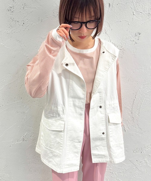 apres jour mignon（アプレジュールミニョン）の「ミリタリーベスト【ZOZOTOWN限定アイテム】（ベスト・レディース・ブラック/アイボリー/ベージュ/カーキ・フリー/X-LARGE）」の19枚目の写真