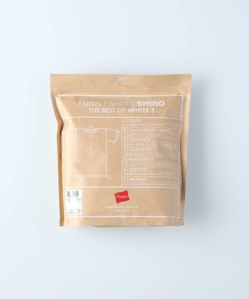 HANES（ヘインズ）の「【HANES】SHIRO クルーネック半袖Tシャツ（Tシャツ/カットソー・メンズ・ホワイト・S/XL/M/L）」の4枚目の写真