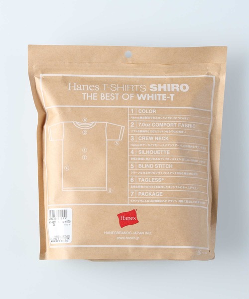 HANES（ヘインズ）の「【HANES】SHIRO クルーネック半袖Tシャツ（Tシャツ/カットソー・メンズ・ホワイト・S/XL/M/L）」の3枚目の写真