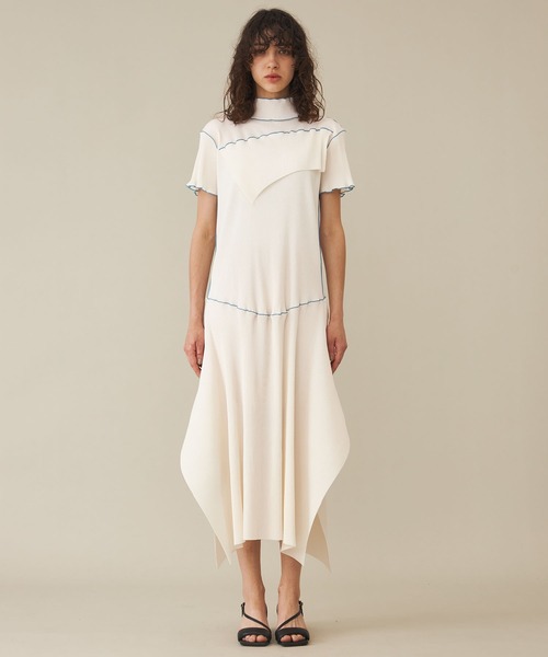 kotohayokozawa(コトハヨコザワ)の「【kotohayokozawa/コトハヨコザワ】《STUDIOUS別注》ショートスリーブドレスハイネックタイプ(ドレス・レディース・ライトベージュ・FREE)」の13枚目の写真