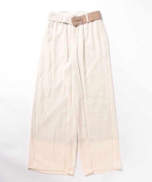 Q(キュー)の「レーヨンスラブDカンベルトワイドパンツ(その他パンツ・レディース・ライム/アイボリー/ブラック/カーキ/テラコッタ・MEDIUM)」の14枚目の写真