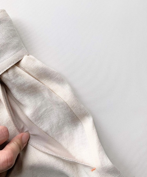 Q(キュー)の「レーヨンスラブDカンベルトワイドパンツ(その他パンツ・レディース・ライム/アイボリー/ブラック/カーキ/テラコッタ・MEDIUM)」の19枚目の写真