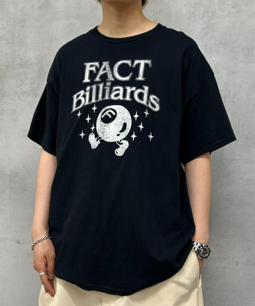 WHO'S WHO gallery（フーズフーギャラリー）の「COOPER FACTビリヤードカレッジロゴビッグTEE（Tシャツ/カットソー・レディース・ブルー/ネイビー/ライトグレー/ブラック/ホワイト/チャコールグレー・FREE）」の3枚目の写真