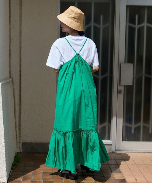 FREAK'S STORE（フリークスストア）の「インドティアードキャミワンピース（ワンピース・レディース・グリーン/ブラック/レッド・ﾌﾘ-）」の8枚目の写真