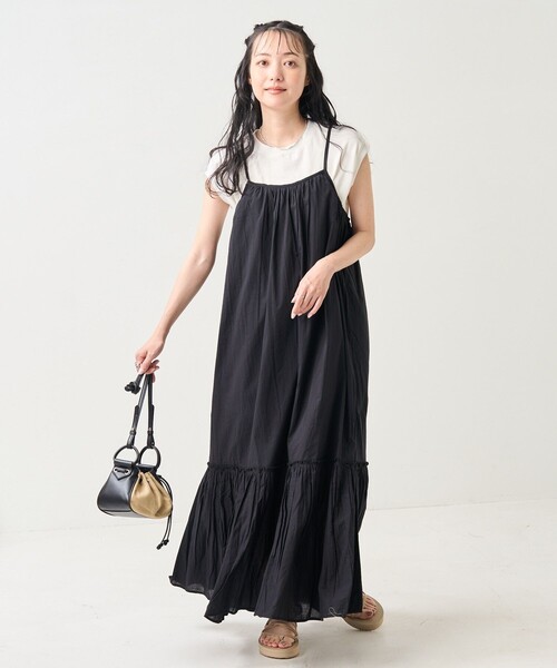 FREAK'S STORE（フリークスストア）の「インドティアードキャミワンピース（ワンピース・レディース・グリーン/ブラック/レッド・ﾌﾘ-）」の11枚目の写真