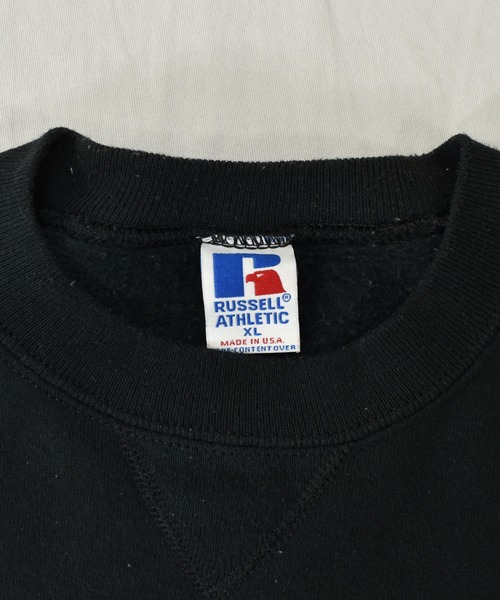 NBA/NFL/NHL/MLB(エヌビーエーエヌエフエルエヌエイチエルエムエルビー)の「【ヴィンテージ古着】RUSSELL ATHLETIC/ ラッセル NFL 49ERS クルーネックスウェット USA製(スウェット・メンズ・ブラック・X-LARGE)」の4枚目の写真