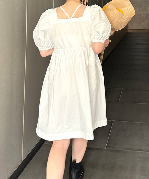 Alley by w closet(アリーバイダブルクローゼット)の「【Alley】スクエアネックZIPワンピース(ワンピース・レディース・オフホワイト/ブルー・FREE)」の10枚目の写真