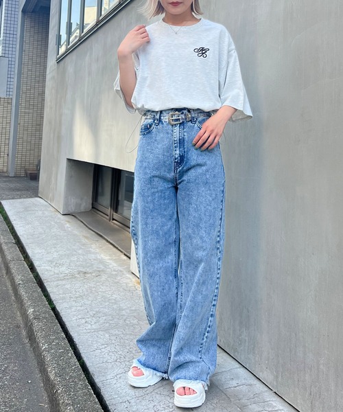 INGNI(イング)の「裾ドロスト胸ロゴショート5分袖Tシャツ(Tシャツ/カットソー・レディース・ブラック/オフホワイト/ミント/オートミール/ライトピンク/その他/ブラウン・M)」の15枚目の写真