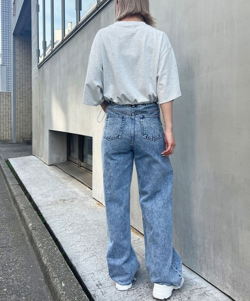 INGNI(イング)の「裾ドロスト胸ロゴショート5分袖Tシャツ(Tシャツ/カットソー・レディース・ブラック/オフホワイト/ミント/オートミール/ライトピンク/その他/ブラウン・M)」の17枚目の写真