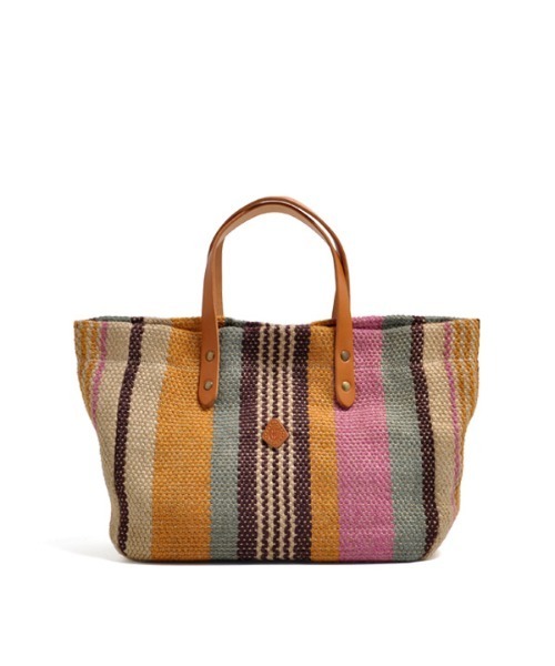 CLEDRAN(クレドラン)の「CL3516 MULTI STRIPE TOTE/M マルチカラー(かごバッグ・レディース・イエロー系その他/ピンク系その他/グリーン系その他/ブルー系その他・FREE)」の6枚目の写真
