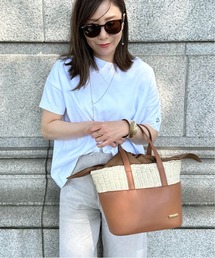 LA BAGAGERIE（ラバガジェリー）の「【インスタグラマー chiyoさん×LA BAGAGERIE】コンビネーションかごバッグ（かごバッグ）」