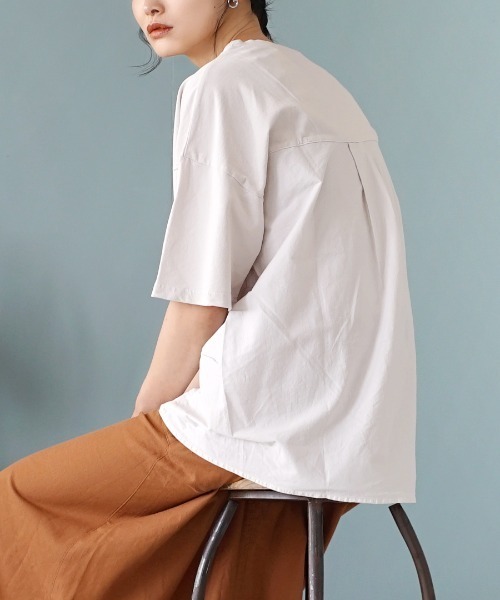 e-zakkamania stores(イーザッカマニアストアーズ)の「布帛切り替え 裏毛プルオーバー(Tシャツ/カットソー・レディース・イエロー/ブラック/アイボリー・M)」の1枚目の写真