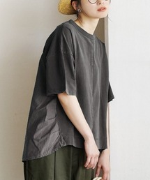 布帛切り替え 裏毛プルオーバー