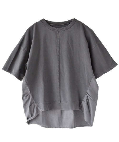 e-zakkamania stores(イーザッカマニアストアーズ)の「布帛切り替え 裏毛プルオーバー(Tシャツ/カットソー・レディース・イエロー/ブラック/アイボリー・M)」の13枚目の写真