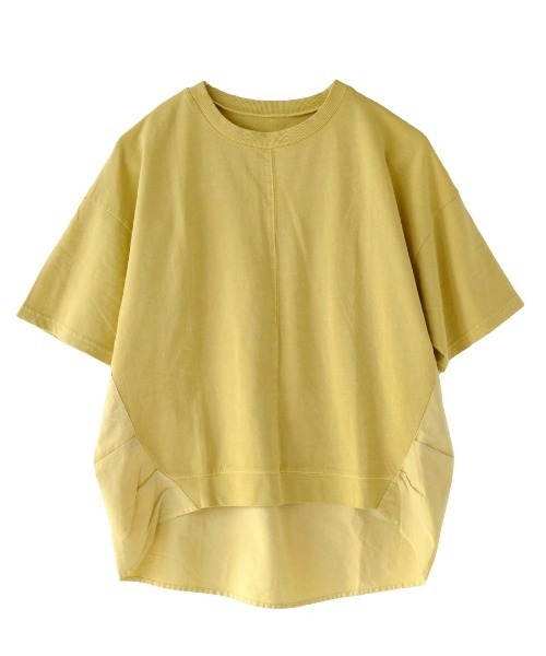 e-zakkamania stores(イーザッカマニアストアーズ)の「布帛切り替え 裏毛プルオーバー(Tシャツ/カットソー・レディース・イエロー/ブラック/アイボリー・M)」の15枚目の写真