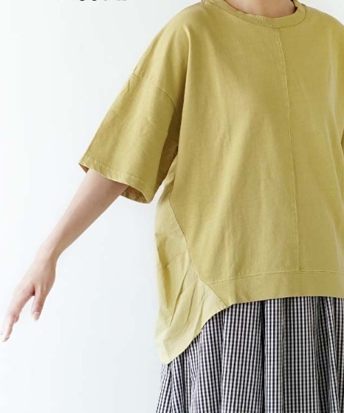 e-zakkamania stores(イーザッカマニアストアーズ)の「布帛切り替え 裏毛プルオーバー(Tシャツ/カットソー・レディース・イエロー/ブラック/アイボリー・M)」の10枚目の写真