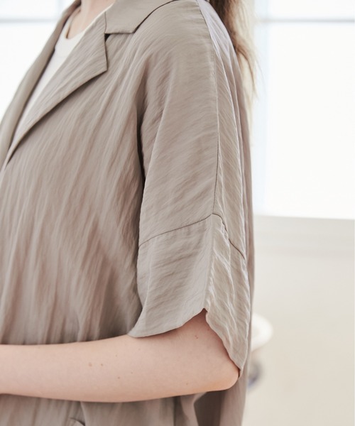 ANGIE（アンジー）の「【接触冷感】半袖 サマージャケット（テーラードジャケット・レディース・ライトグレー/ブラウン/スミクロ/ナチュラル/ベージュ/チャコールグレー/ブラック/ブラウン系その他・FREE）」の13枚目の写真