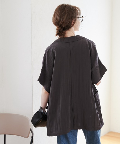 ANGIE（アンジー）の「【接触冷感】半袖 サマージャケット（テーラードジャケット・レディース・ライトグレー/ブラウン/スミクロ/ナチュラル/ベージュ/チャコールグレー/ブラック/ブラウン系その他・FREE）」の15枚目の写真