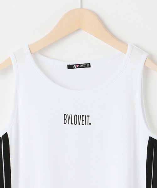 by LOVEiT（バイラビット）の「メッシュTプラスタンクワンピース（ワンピース・キッズ・オレンジ/オフホワイト/ブルー/ライム・120cm/130cm/150cm/140cm/160cm）」の6枚目の写真