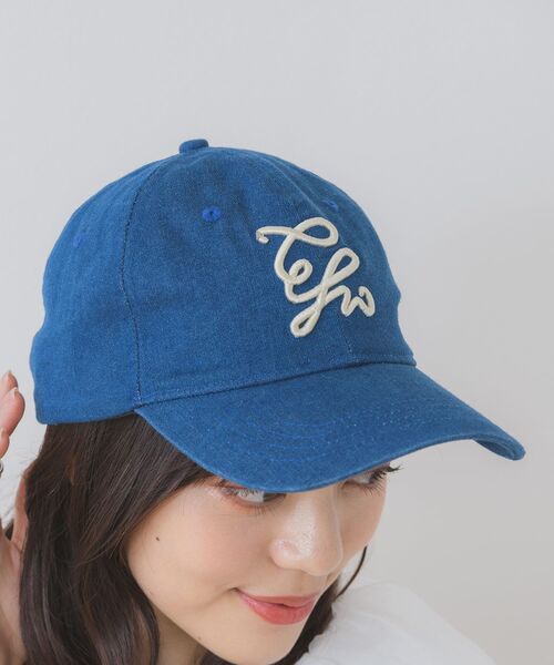 casita(RETRO GIRL)（カシータ）の「ロゴ刺繍カラーキャップ（キャップ・レディース・ホワイト/ライトベージュ/ブラック/ダークブルー・ONE SIZE）」の4枚目の写真