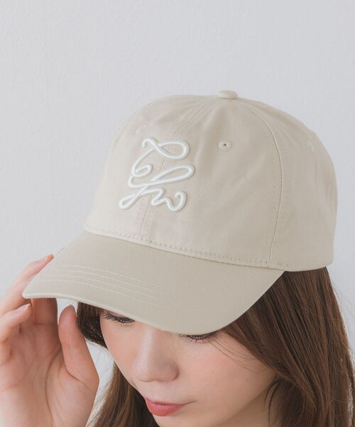 casita(RETRO GIRL)（カシータ）の「ロゴ刺繍カラーキャップ（キャップ・レディース・ホワイト/ライトベージュ/ブラック/ダークブルー・ONE SIZE）」の3枚目の写真