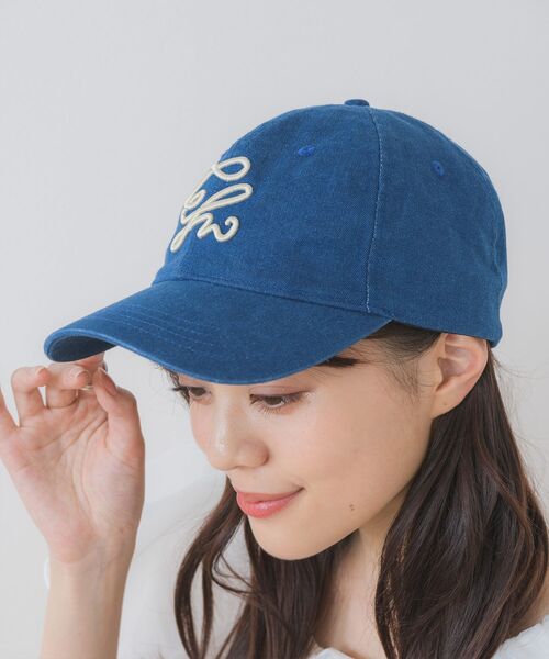 casita(RETRO GIRL)（カシータ）の「ロゴ刺繍カラーキャップ（キャップ・レディース・ホワイト/ライトベージュ/ブラック/ダークブルー・ONE SIZE）」の7枚目の写真