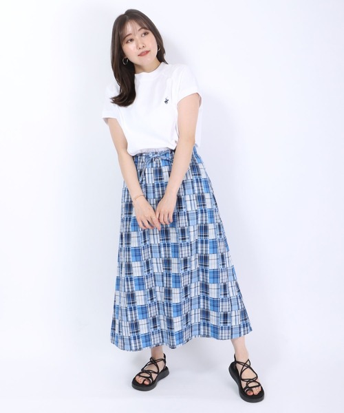 セール】Champion（チャンピオン）マドラスパッチワークロングスカート