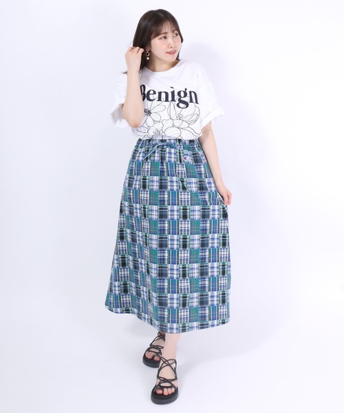 Champion(チャンピオン)の「Champion(チャンピオン)マドラスパッチワークロングスカート(スカート・レディース・ブルー系その他/レッド系その他/グリーン系その他・M)」の9枚目の写真