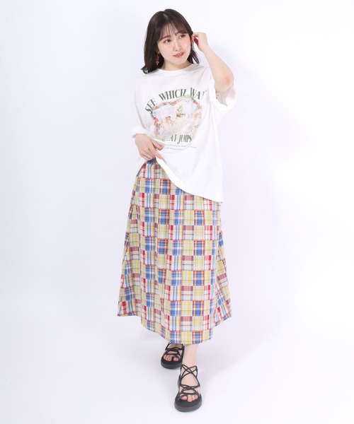 Champion(チャンピオン)の「Champion(チャンピオン)マドラスパッチワークロングスカート(スカート・レディース・ブルー系その他/レッド系その他/グリーン系その他・M)」の15枚目の写真