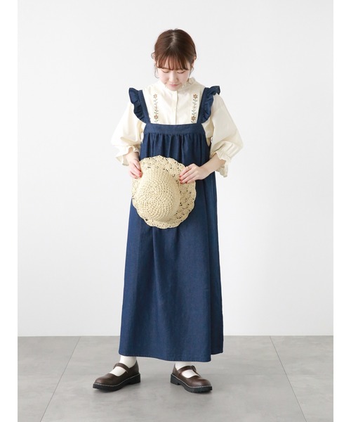 ehka sopo（エヘカソポ）の「タック刺繍ブラウス（シャツ/ブラウス・レディース・キナリ/オフホワイト/グレー・F）」の7枚目の写真