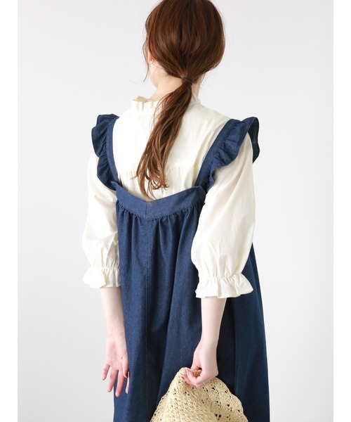 ehka sopo（エヘカソポ）の「タック刺繍ブラウス（シャツ/ブラウス・レディース・キナリ/オフホワイト/グレー・F）」の11枚目の写真