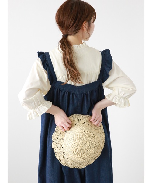 ehka sopo（エヘカソポ）の「タック刺繍ブラウス（シャツ/ブラウス・レディース・キナリ/オフホワイト/グレー・F）」の9枚目の写真