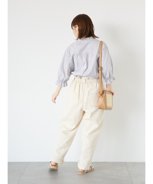 ehka sopo（エヘカソポ）の「タック刺繍ブラウス（シャツ/ブラウス・レディース・キナリ/オフホワイト/グレー・F）」の20枚目の写真