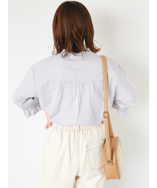 ehka sopo（エヘカソポ）の「タック刺繍ブラウス（シャツ/ブラウス・レディース・キナリ/オフホワイト/グレー・F）」の17枚目の写真