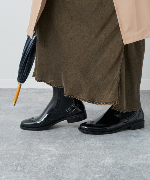 Traditional Weatherwear(トラディショナルウェザーウェア)の「【TRADITIONAL WEATHERWEAR】 SIDE GOA WING TIP RAIN ブーツ(ブーツ・レディース・ブラック・37/39/38)」の10枚目の写真