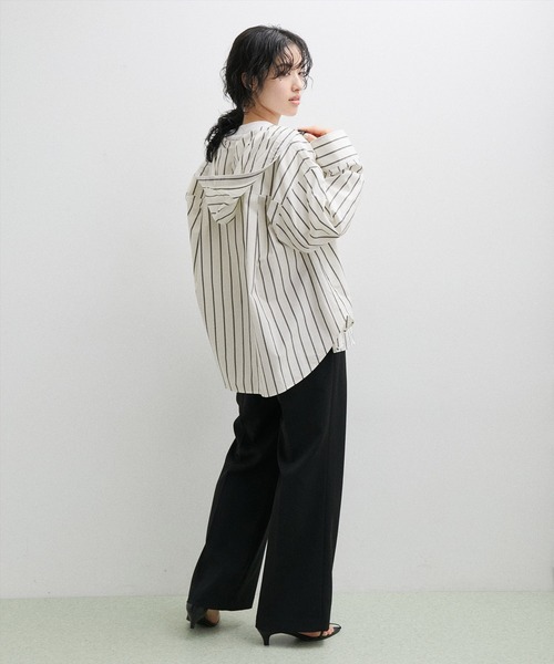ADAM ET ROPE'(アダムエロペ)の「【サステナブル】シャツパーカー(その他アウター・レディース・ホワイト系その他5/ホワイト・FREE)」の3枚目の写真
