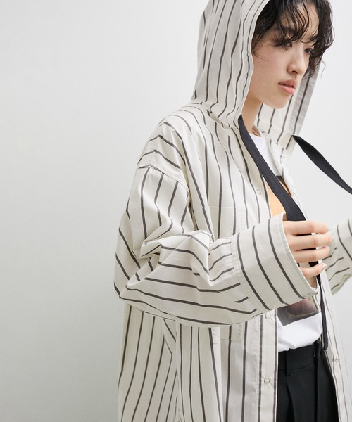 ADAM ET ROPE'(アダムエロペ)の「【サステナブル】シャツパーカー(その他アウター・レディース・ホワイト系その他5/ホワイト・FREE)」の8枚目の写真