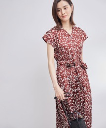 ROPE' | 幾何柄&無地 ウエストリボンワンピース(ワンピース)