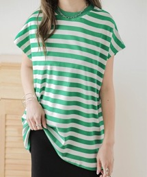 フレンチ袖ボーダーTシャツ