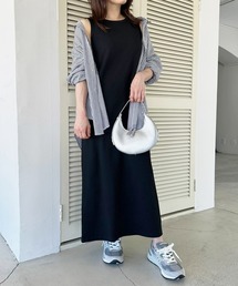 カップ付きカットロングワンピース