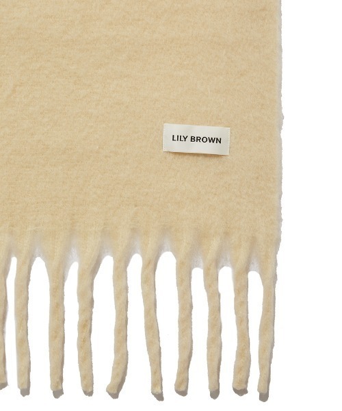 LILY BROWN(リリーブラウン)の「フリンジストール(ストール/ショール・レディース・ホワイト/グリーン/クリーム・FREE)」の6枚目の写真