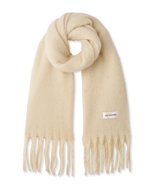 LILY BROWN(リリーブラウン)の「フリンジストール(ストール/ショール・レディース・ホワイト/グリーン/クリーム・FREE)」の8枚目の写真
