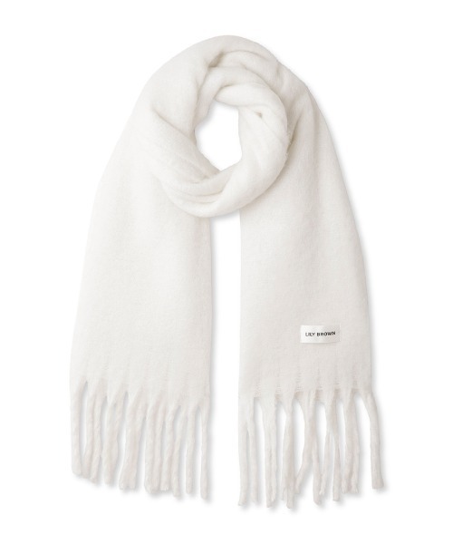 LILY BROWN(リリーブラウン)の「フリンジストール(ストール/ショール・レディース・ホワイト/グリーン/クリーム・FREE)」の9枚目の写真