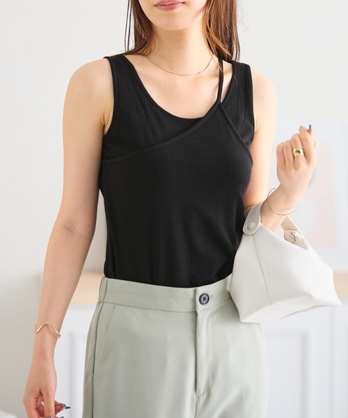 acro（アクロ）の「アシンメトリーキャミソール/AC3420（キャミソール・レディース・ホワイト/ブラック/ブラウン/グリーン・ﾌﾘ-）」の13枚目の写真