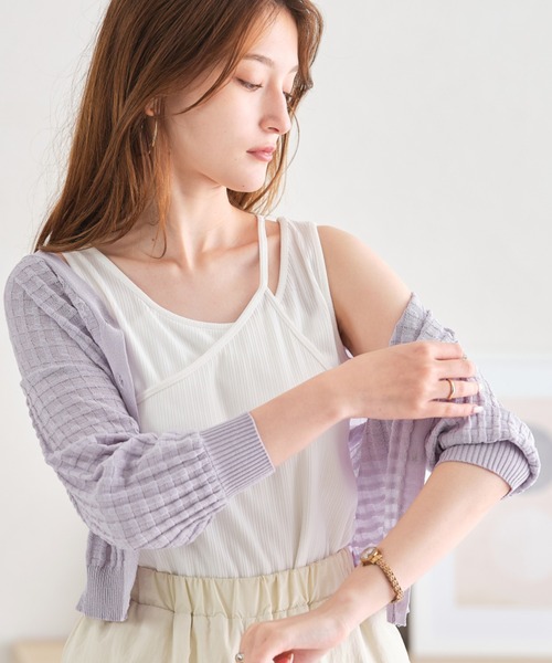 acro（アクロ）の「アシンメトリーキャミソール/AC3420（キャミソール・レディース・ホワイト/ブラック/ブラウン/グリーン・ﾌﾘ-）」の6枚目の写真