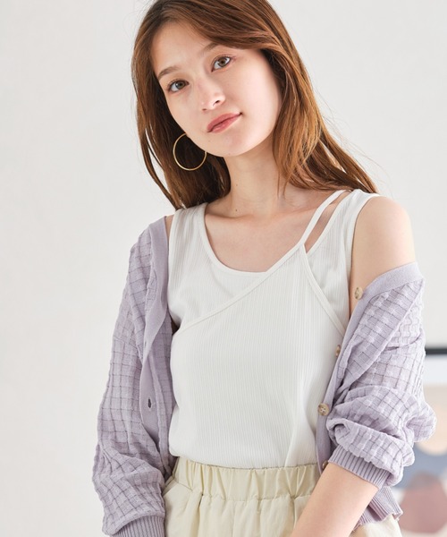 acro（アクロ）の「アシンメトリーキャミソール/AC3420（キャミソール・レディース・ホワイト/ブラック/ブラウン/グリーン・ﾌﾘ-）」の7枚目の写真