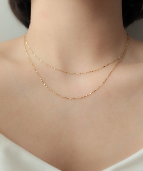 ebine（エビネ）の「Skin Petal Necklace　 金属アレルギー対応 サージカルステンレス（ネックレス・レディース・ゴールド/ピンクゴールド/シルバー・40cm/45cm）」の4枚目の写真