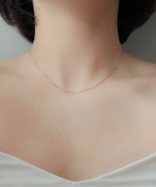 ebine（エビネ）の「Skin Petal Necklace　 金属アレルギー対応 サージカルステンレス（ネックレス・レディース・ゴールド/ピンクゴールド/シルバー・40cm/45cm）」の16枚目の写真